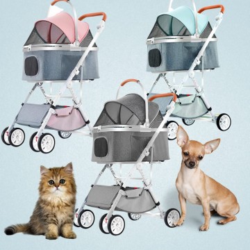 Rubeku Pet Stroller BNDC w/Carrier (8009A) Mint Checkers